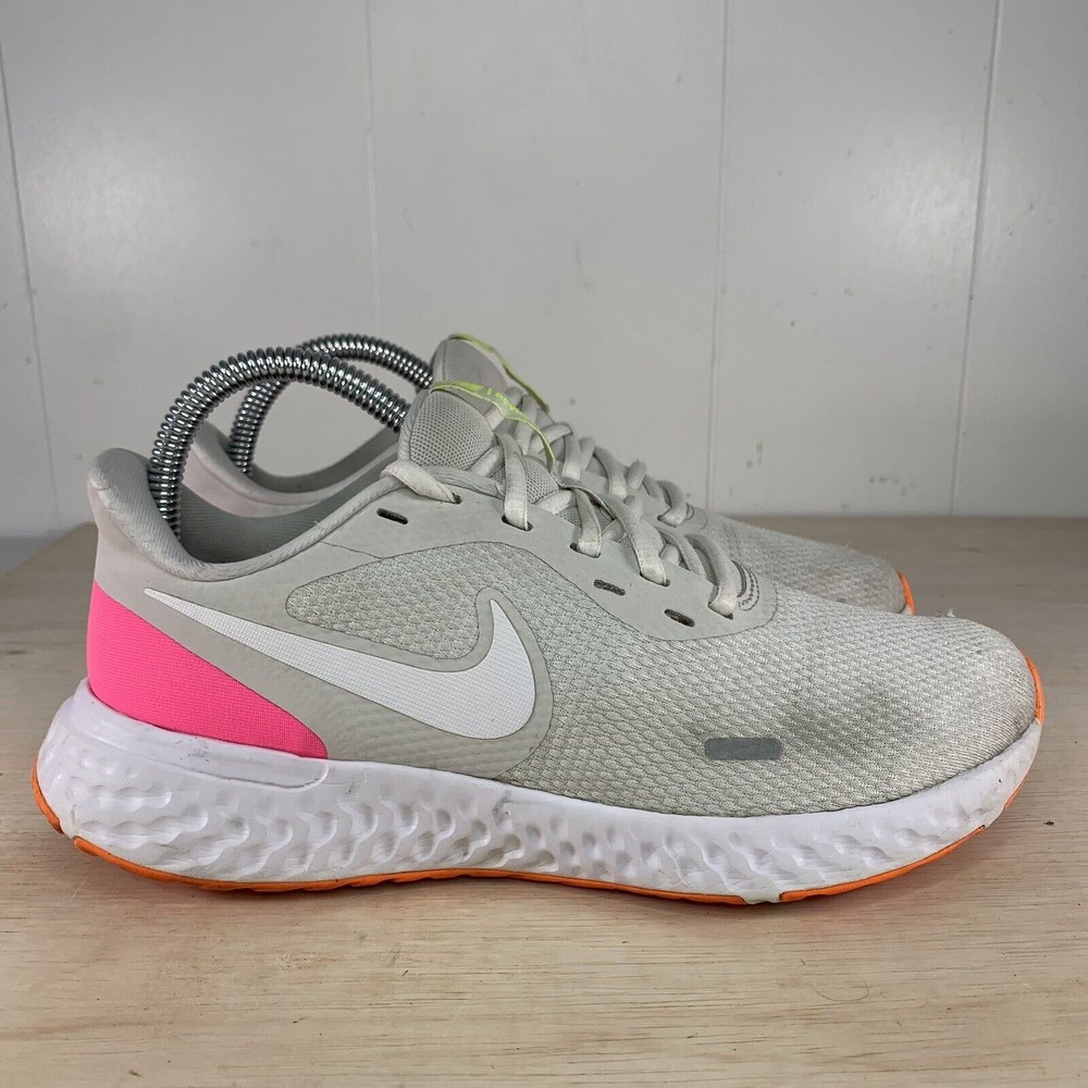 Nike Women's Revolution 5 BQ3207-007 White Running Shoes Sneakers Size 8